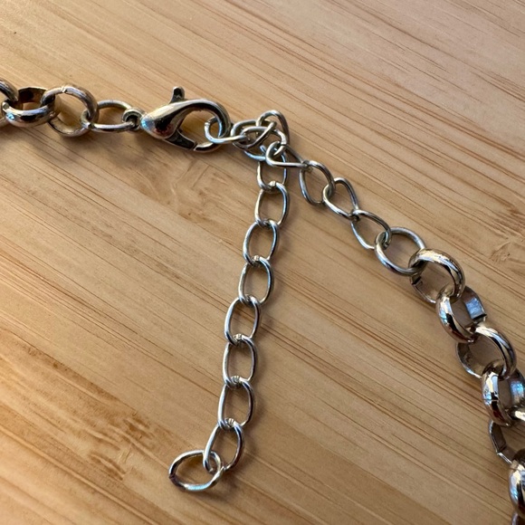 Silver Heart Necklace and Earring Set - Picture 9 of 10